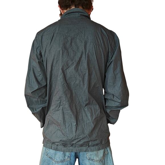 Volcom XL Windbreaker Jacket Gray Lightweight Zip Up Logo Streetwear - Picture 2 of 4